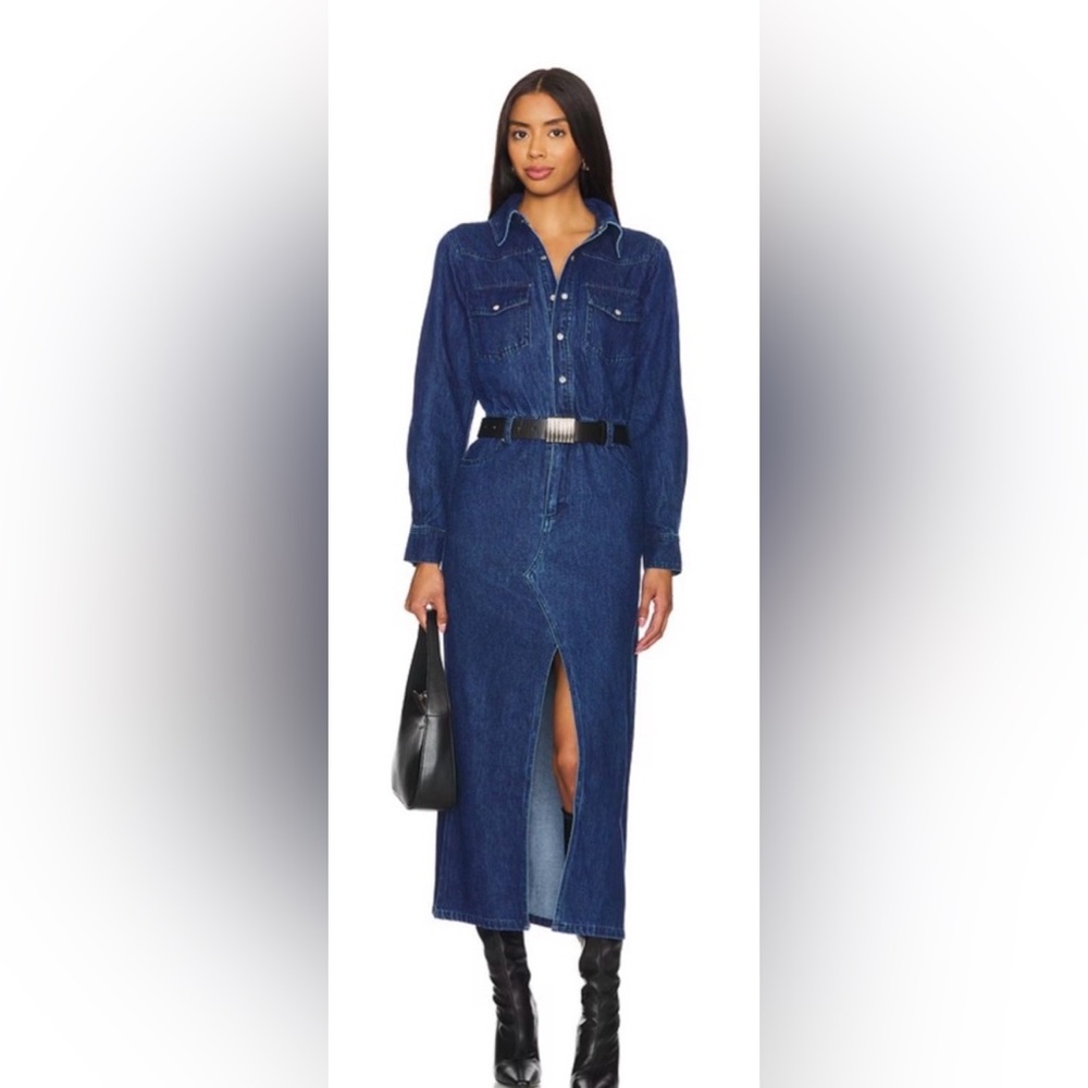 Steve Madden Denim Long Sleeve Dakoda Dress  R13A